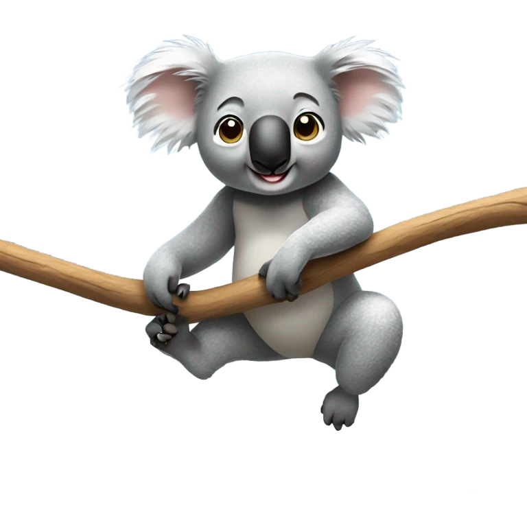 Koala doing gymnastics emoji