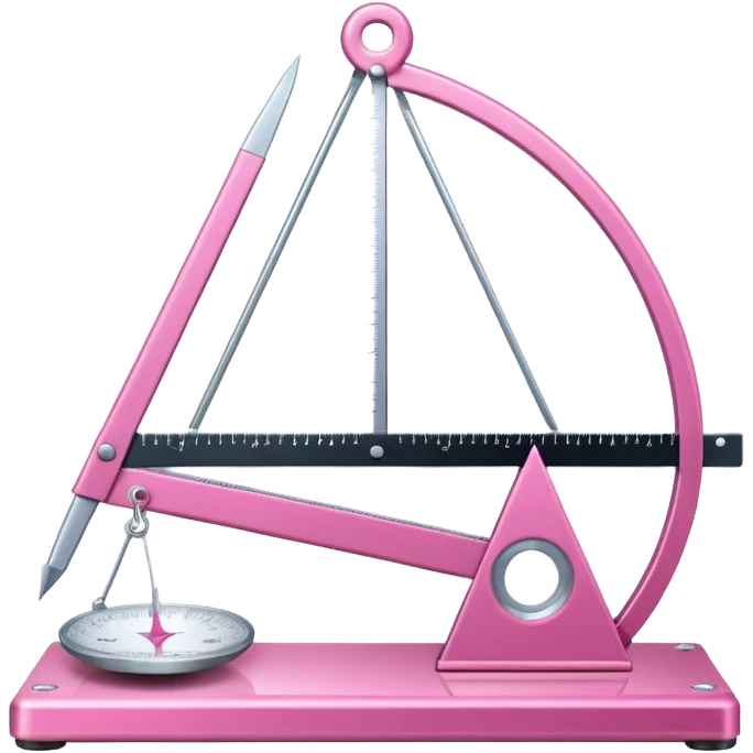 mac os icon Architect's scale, protractor, triangle, pink emoji