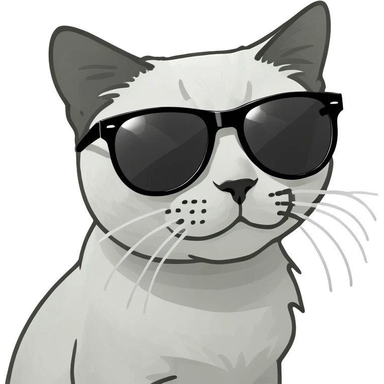 Cat with sunglasses emoji