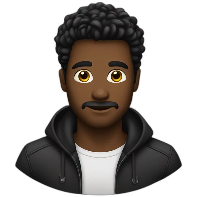 homme noir locks emoji