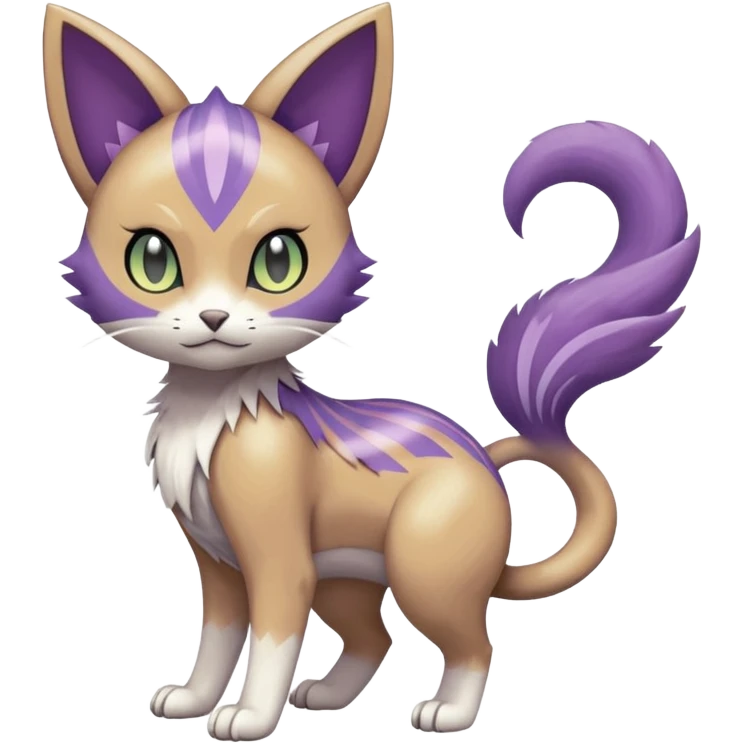 Meloetta-Purrloin-Gatomon-Trico-Pokémon-Fakémon-fusion-hybrid-creature emoji