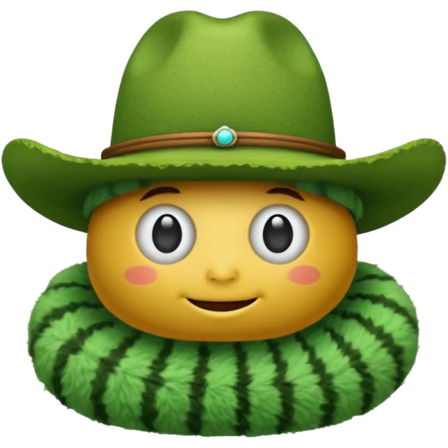 caterpillar emoji with a cowboy hat on emoji