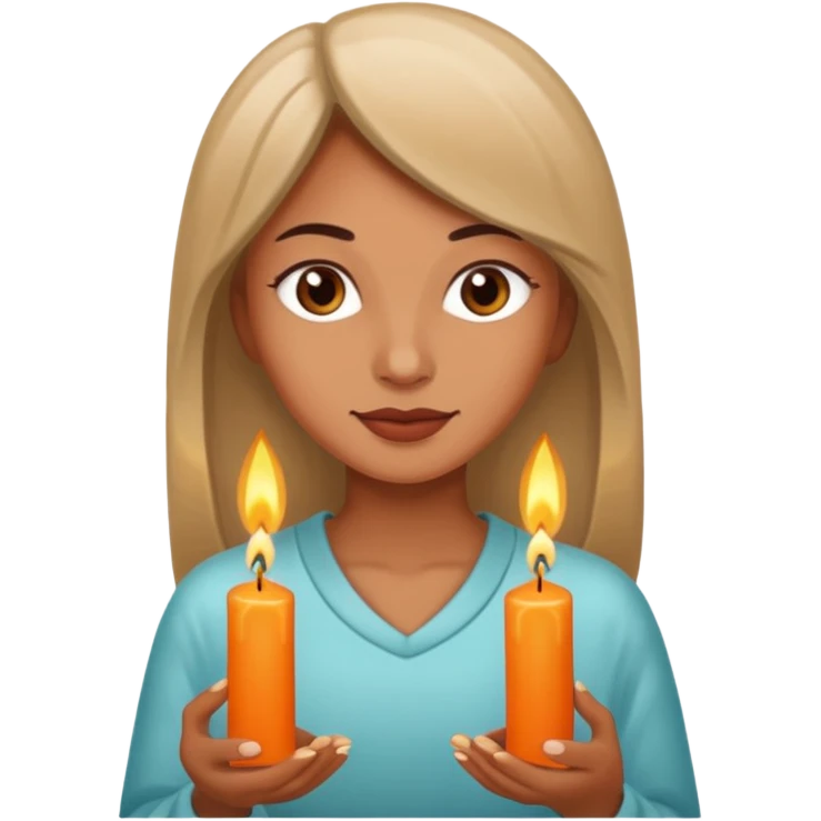  woman holding candles emoji