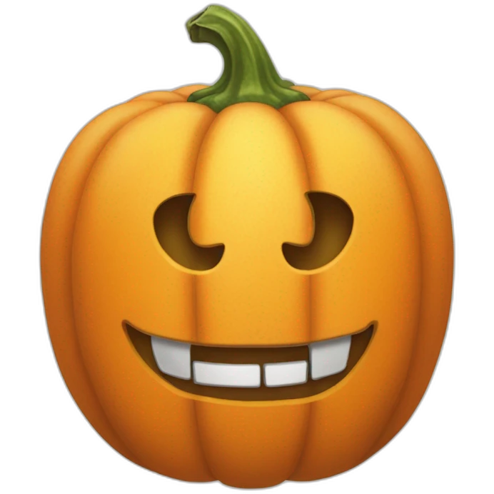 Citrouille méchante emoji