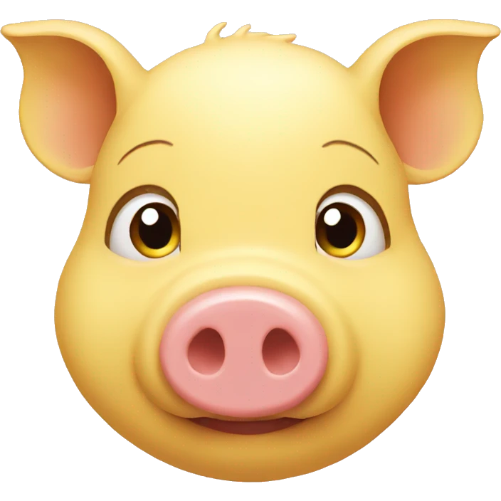 Yellow pig emoji