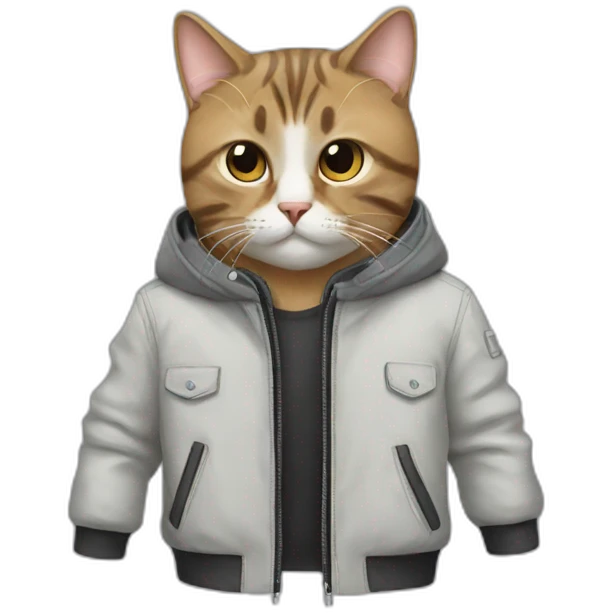Cat wearing Jacket  emoji