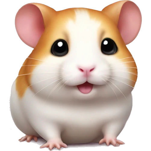 cute hamster with bow emoji