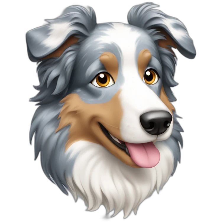 Blue merle collie dog emoji