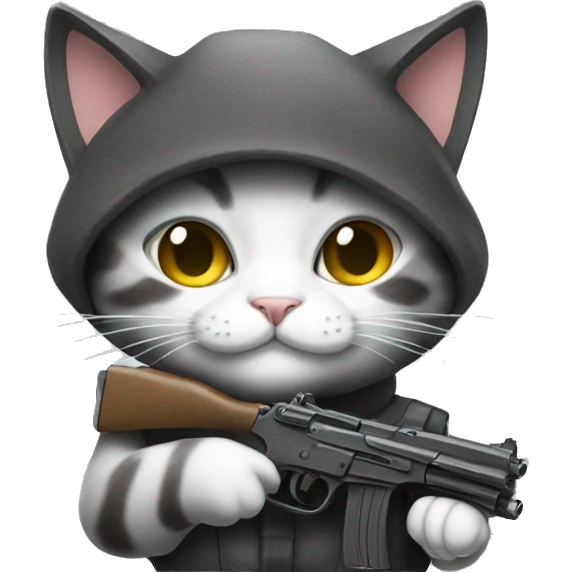 cat with guns emoji