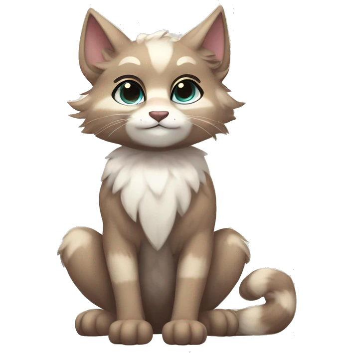Furry, sparkle, iridescent, colorful, pastel, edgy, cool, fantasy beautiful, brown, beige, white, divine, godly, angelic, animal, anthro, full body, fursona, feline emoji