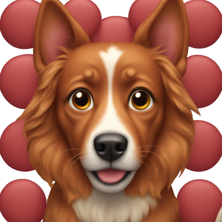 A red dog emoji