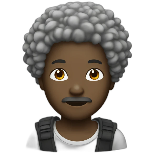 gaijin with afro hair emoji