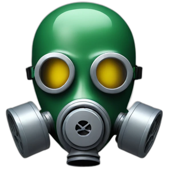 smiley face with gas mask emoji