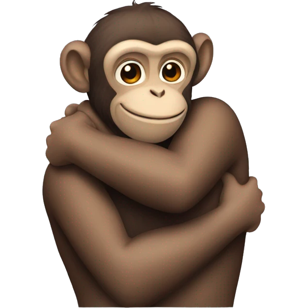 Monkey hug emoji