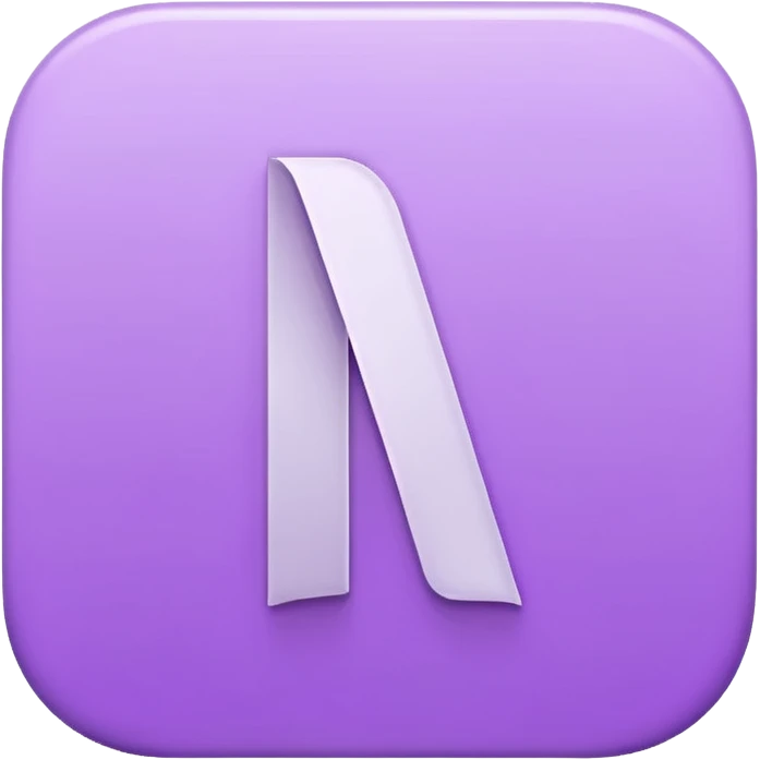 Netflix aesthetic "N" logo in pastel purple emoji
