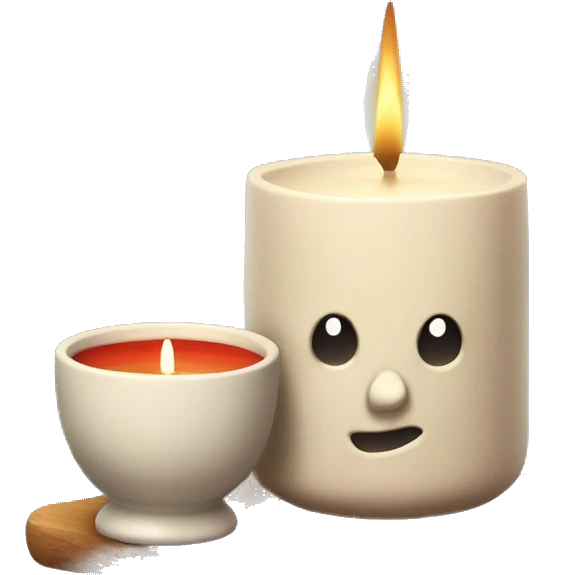Fragrance candle with woody color and ceramic cup.  (design texture feeling) emoji