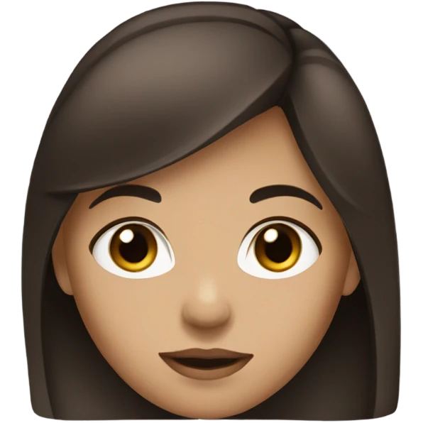 girl with brunette and black eyes  emoji