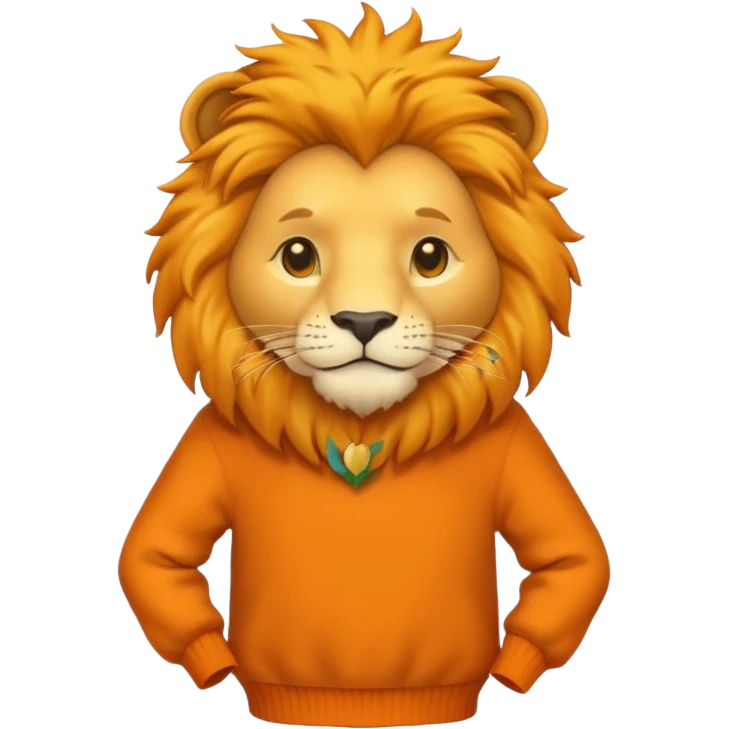 lion wearing jumper emoji