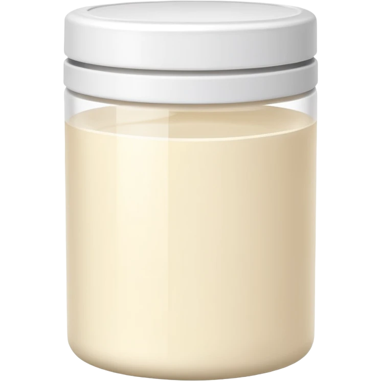 bote blanco de colágeno en polvo de vainilla sin cara sonriente emoji