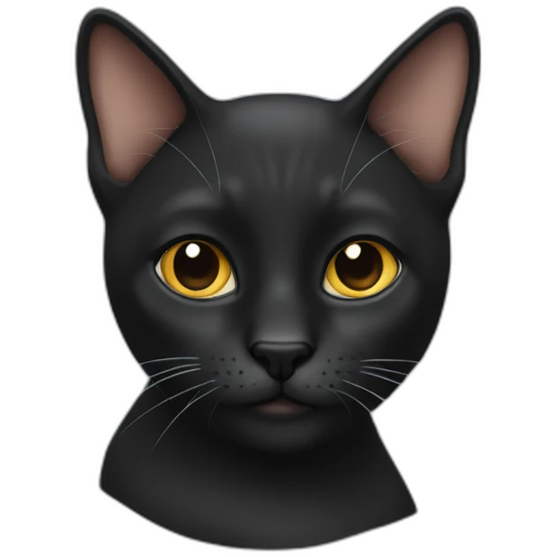 black face simaese cat emoji