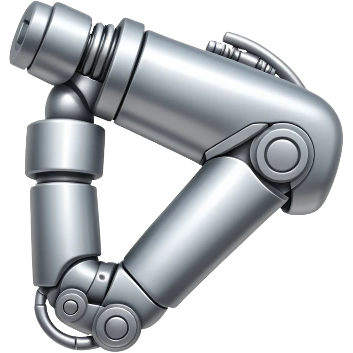 silver mechanical arm bycep emoji