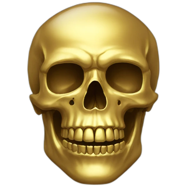 Skull golden emoji