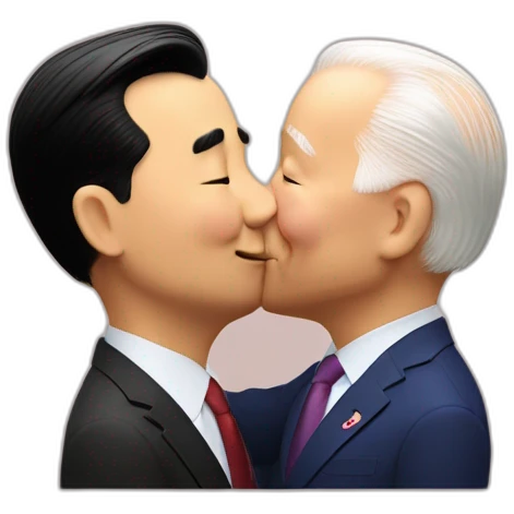 joe biden kisses xi jinping emoji