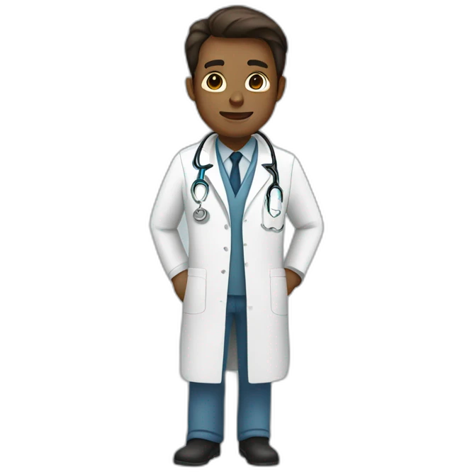 a doctor in a white coat emoji