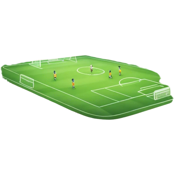An icon showing a large, beautiful indoor stadium with soccer players on the field, actively playing. Fans cheer from the stands, creating a vibrant and energetic atmosphere. Bright lights shine down on the action, symbolizing the excitement of live sporting events. Transparent background. emoji
