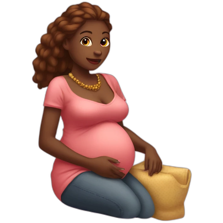 Femme congolaise enceinte  emoji