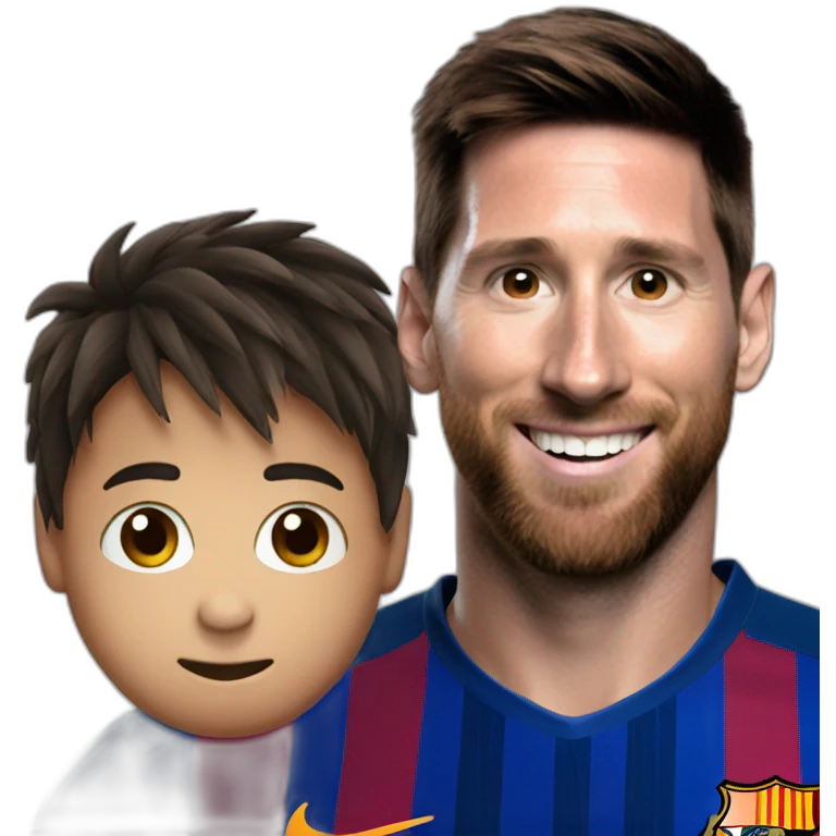 boo face with messi emoji