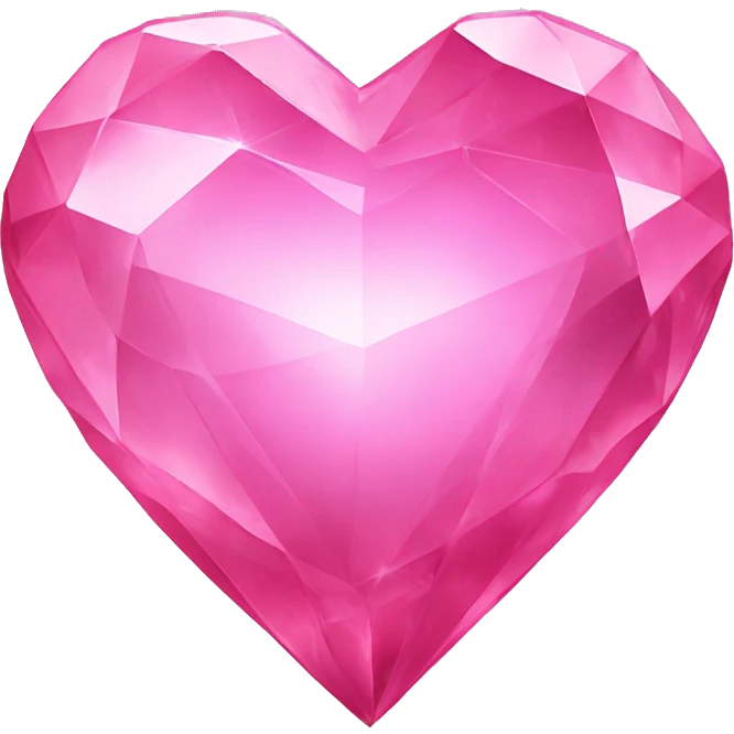 Pink crystal heart emoji