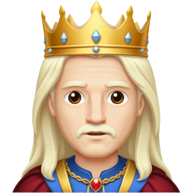 king with pure white long haired emoji
