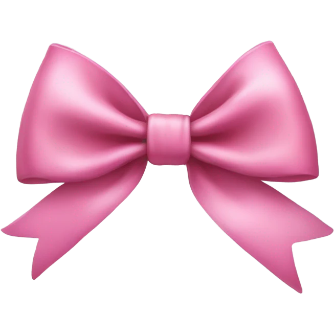 Realistic pink bow emoji