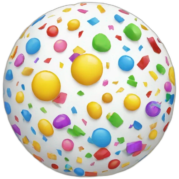 Confetti globe emoji