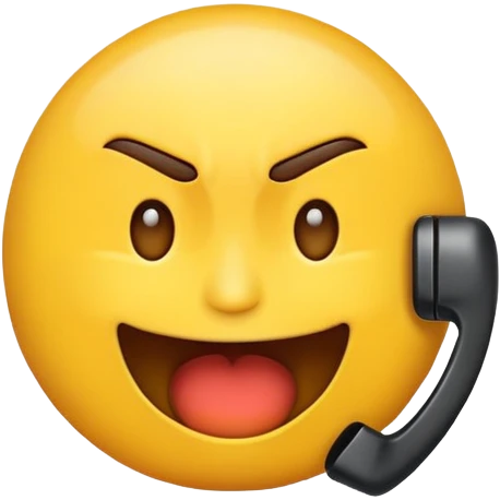 Mad emoji on the phone emoji
