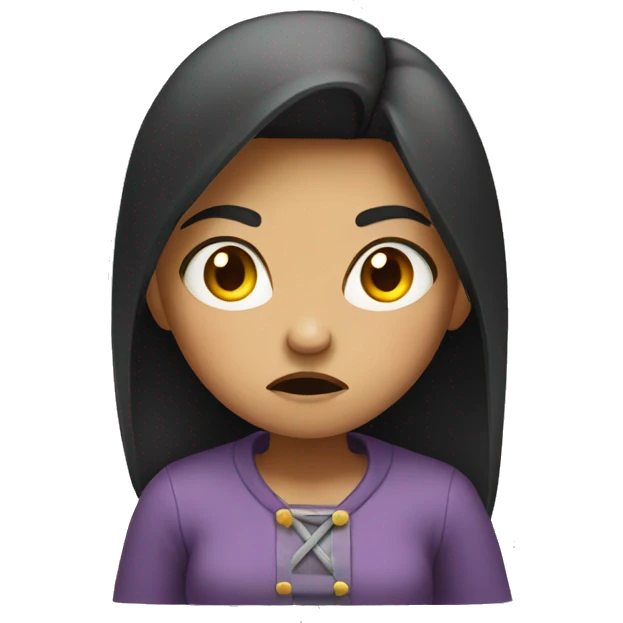 girl with an angry expression  emoji