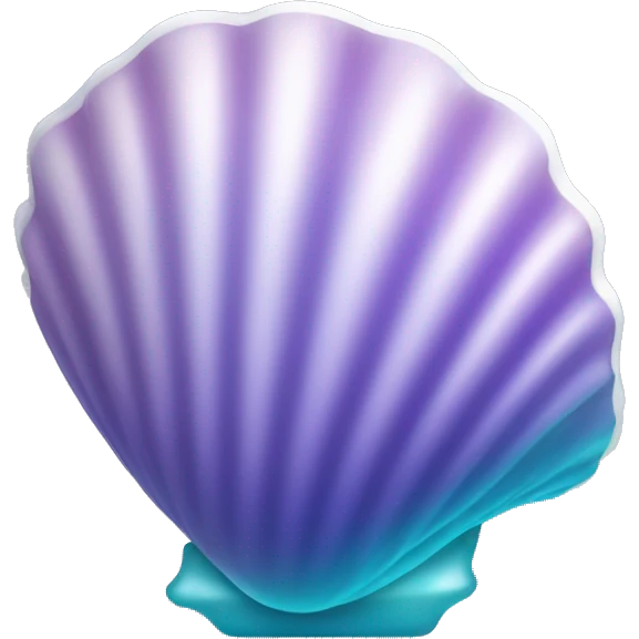 Light purple and ocean blue color sea shell with a vibrant pearl emoji