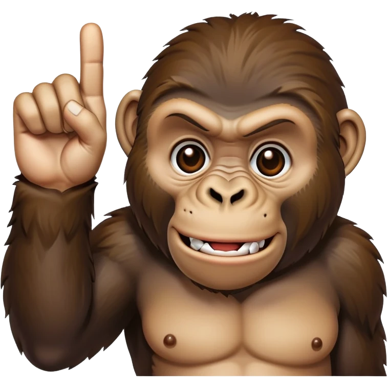 Gorilla showing middle finger emoji
