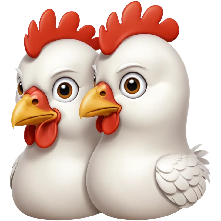 chicken with two heads emoji