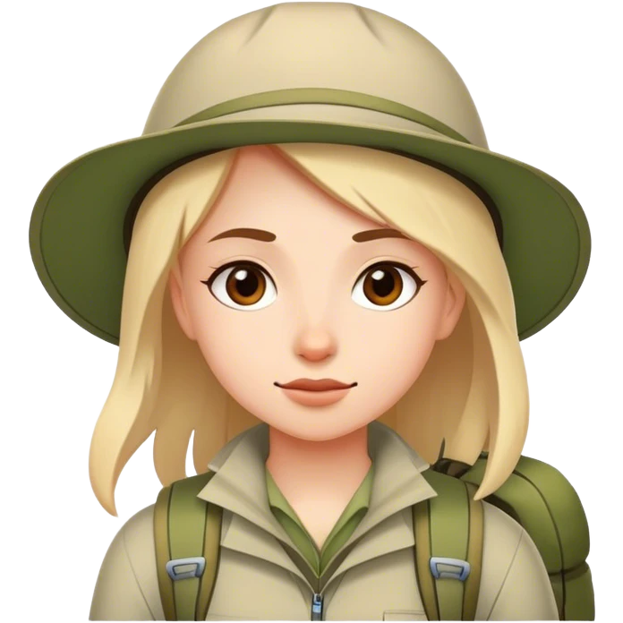 Girl goes trekking emoji