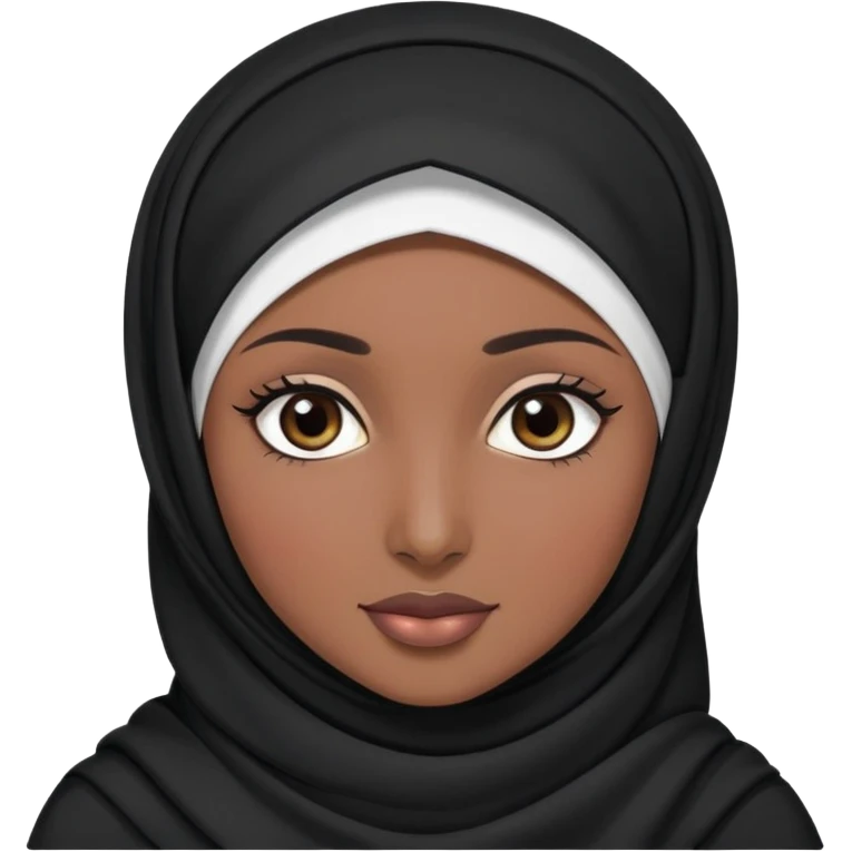 Hijabi with lash and black hijab.  emoji
