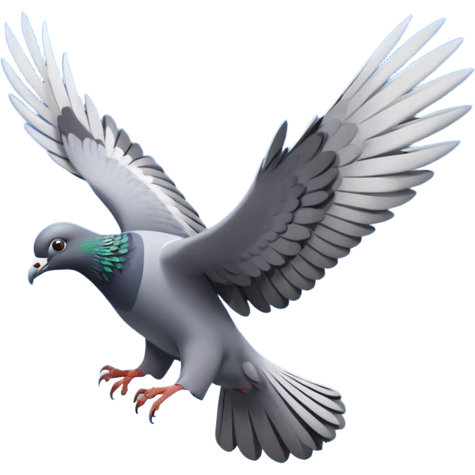 pigeon flying emoji
