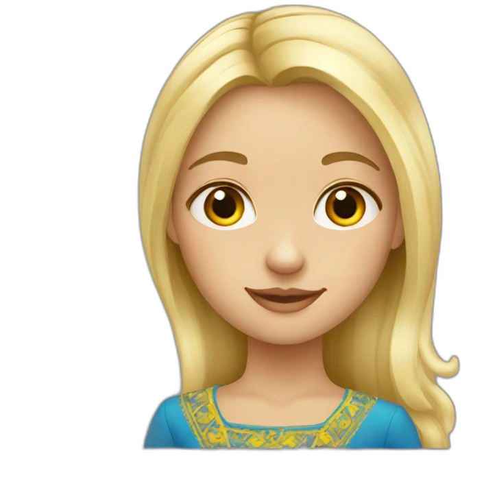 Ukrainian blond girl  emoji