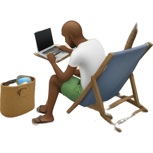 digital-nomad-working-at-beach emoji