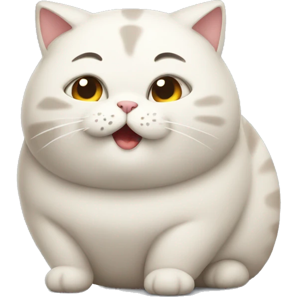 chubby cat with a belly emoji
