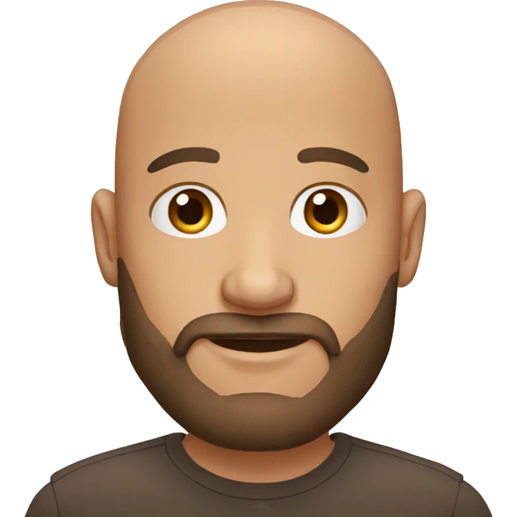 bald guy with hazel eyes and brown beard emoji