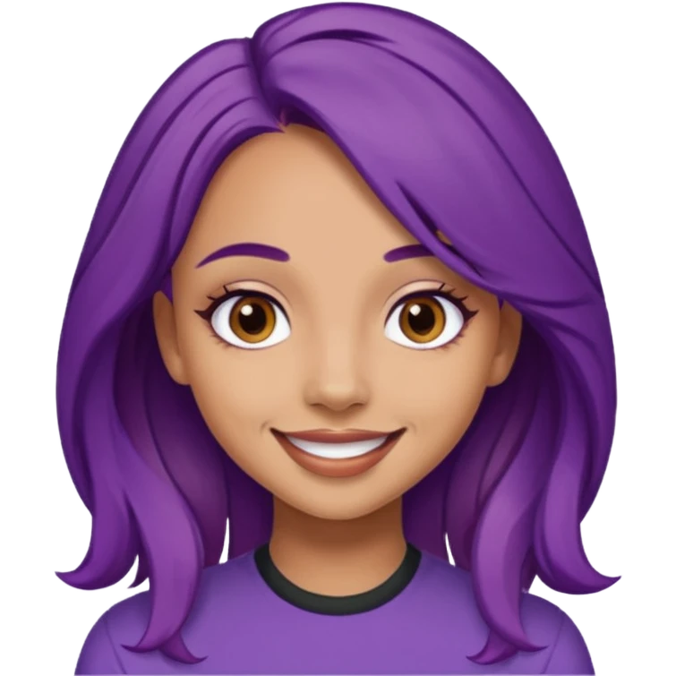Jade Thirlwall brown eyes, purple hair emoji