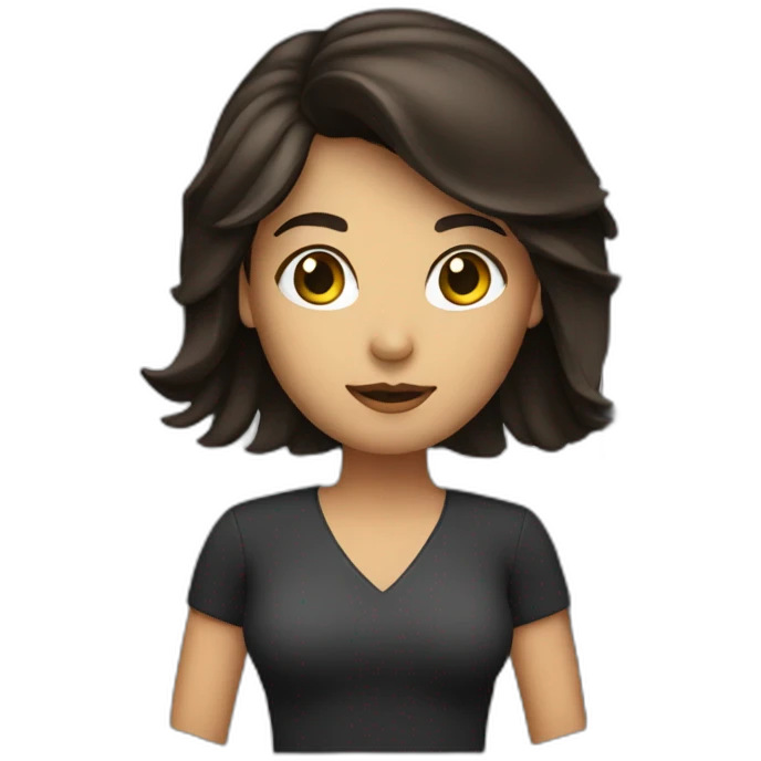 brunette computer woman emoji