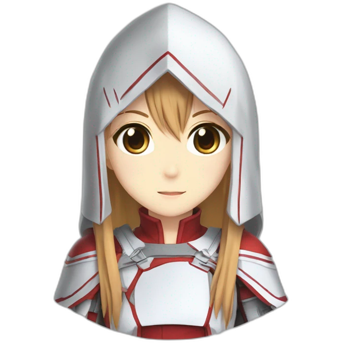 Asuna from sword art online avec uniquement des vêtement qui recouvre le pied emoji